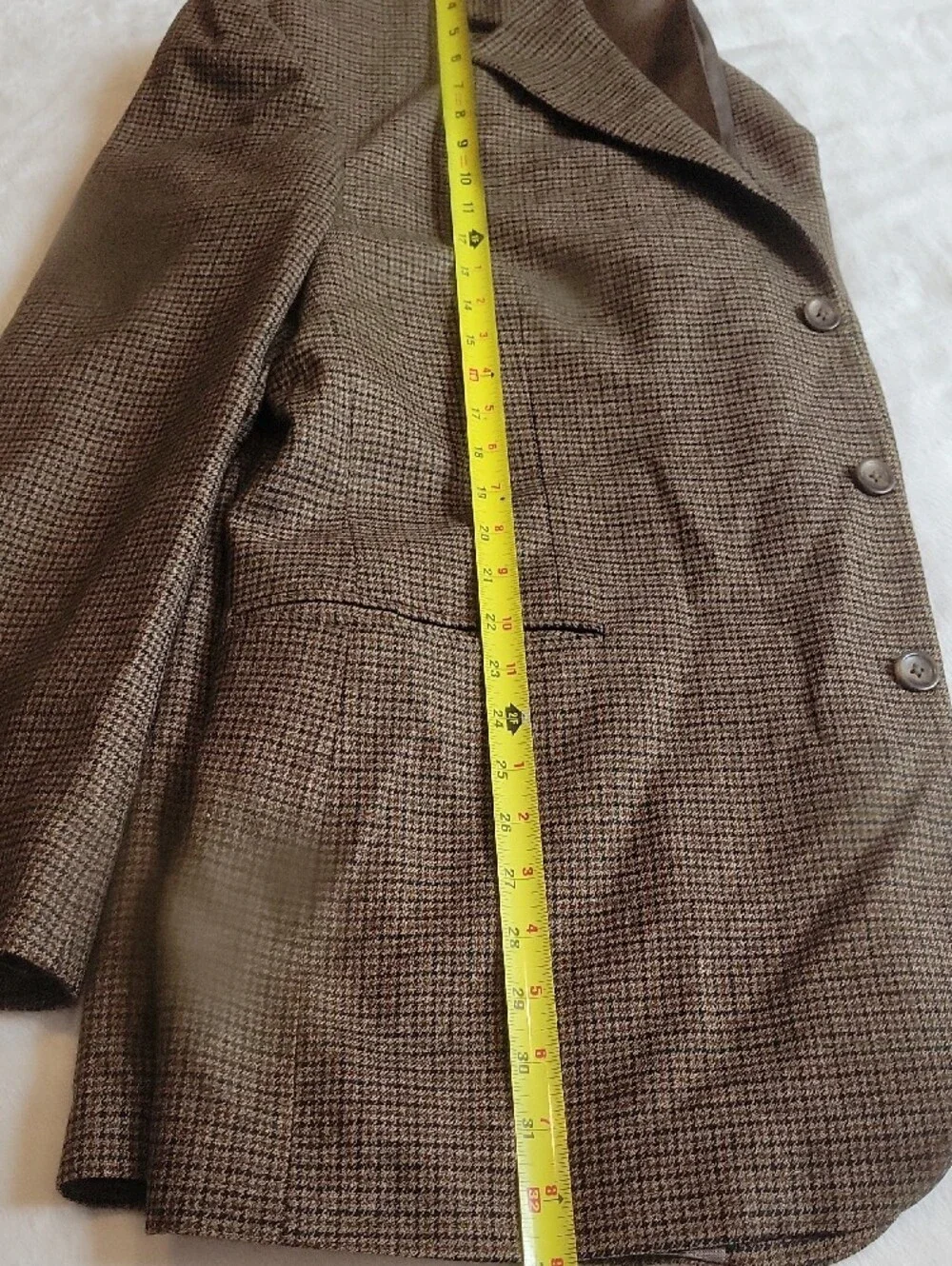 Oscar de la Renta Brown Houndstooth Sport Coat